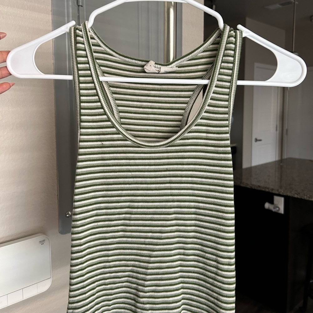 Striped Green Tank Top